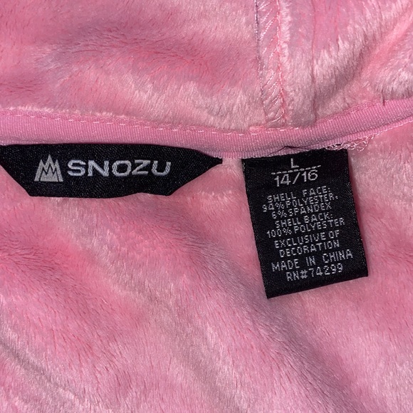 Snozu girls jacket with faux fur size L (14-16) with hood new with tags - Picture 4 of 14